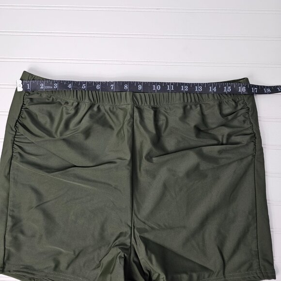 Universal Standard Women's Green Elastic Waist Swim Shorts Size 2X NWT - Picture 9 of 12